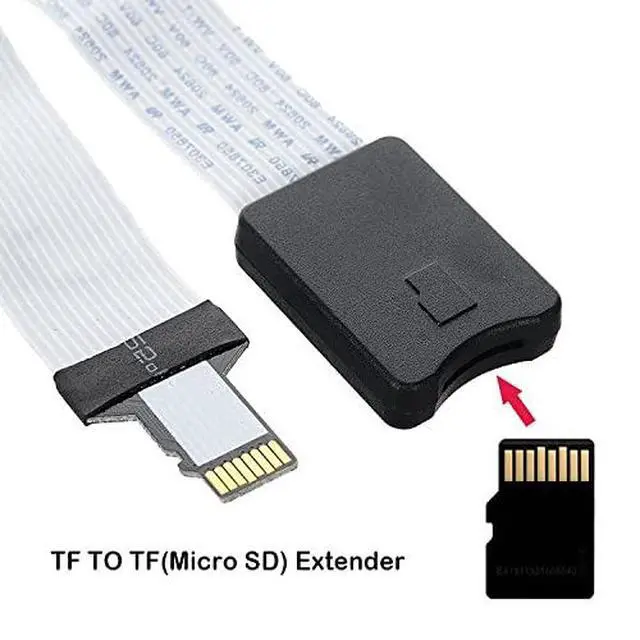 Alt view image 2 of 7 - Micro-SD TF Memory Card Kit Male to TF Female Extension Soft Flat FPC Cable Extender 25cm