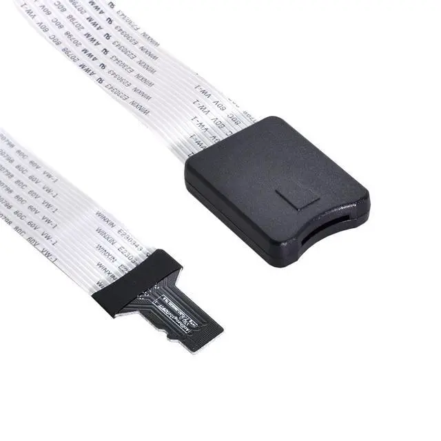 Alt view image 7 of 7 - Micro-SD TF Memory Card Kit Male to TF Female Extension Soft Flat FPC Cable Extender 25cm