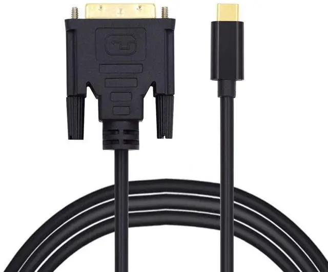 Main image of USB 3.1 Type C USB-C Source to DVI 1080P 60hz Displays Male Monitor Cable for Laptop 1.8m
