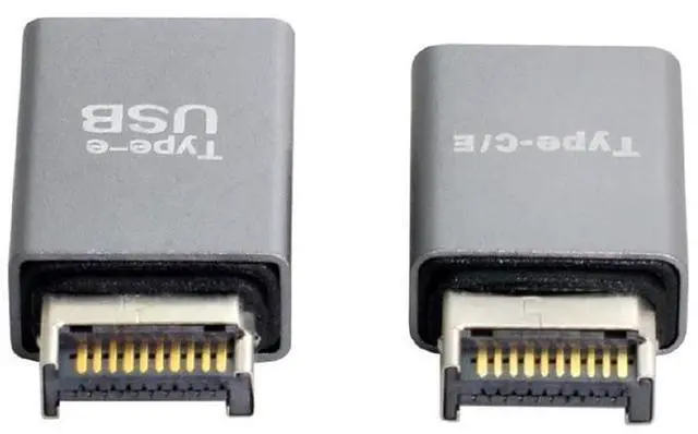 Main image of 2pcs USB 3.1 Front Panel Header Male Type-E to Type-A & Type-C USB-C Motherboard Extension Data Adapter