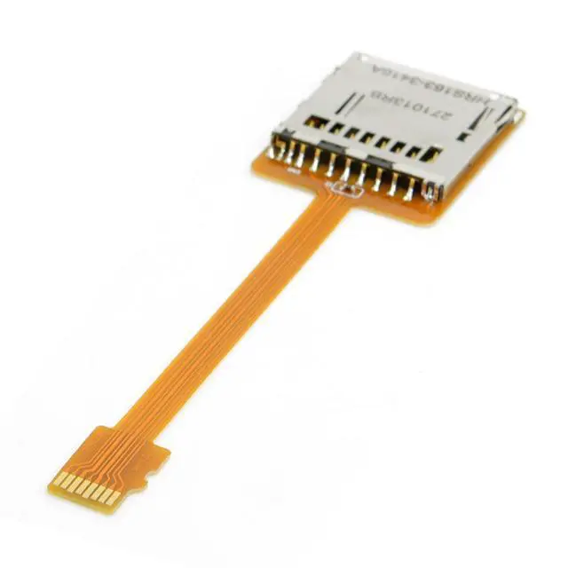 Alt view image 7 of 7 - Micro SD TF Memory Card Kit Male to SD Female Extension Soft Flat FPC Cable Extender 10cm