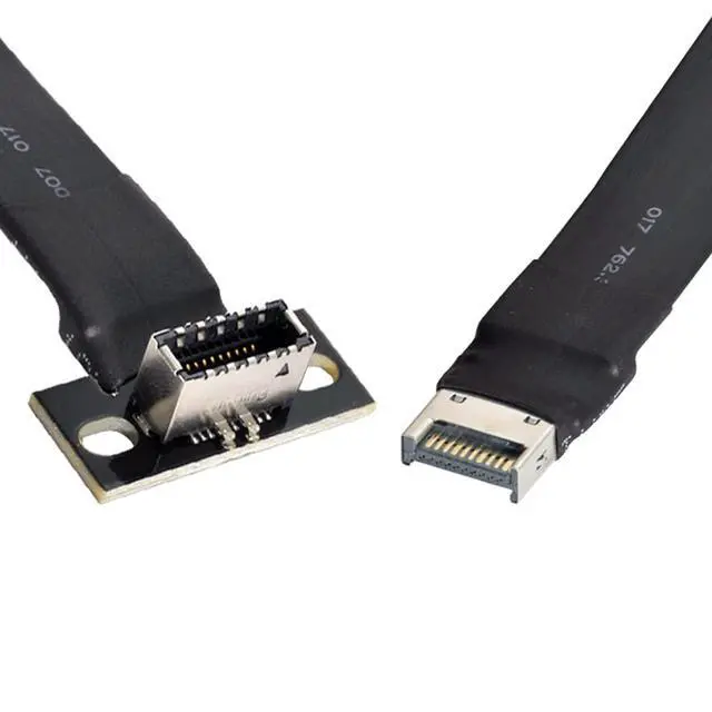 Alt view image 4 of 6 - USB 3.1 Front Panel IDC Header Male to Female Type-E M-F Motherboard Extension Data Cable 50cm