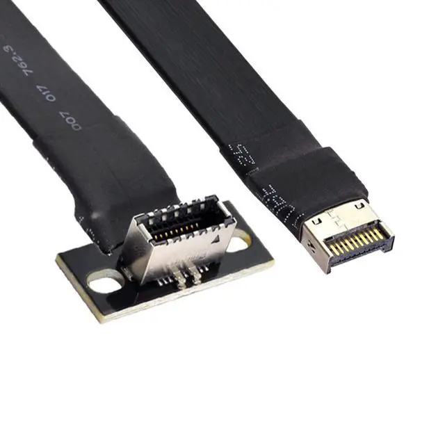 Alt view image 5 of 6 - USB 3.1 Front Panel IDC Header Male to Female Type-E M-F Motherboard Extension Data Cable 50cm