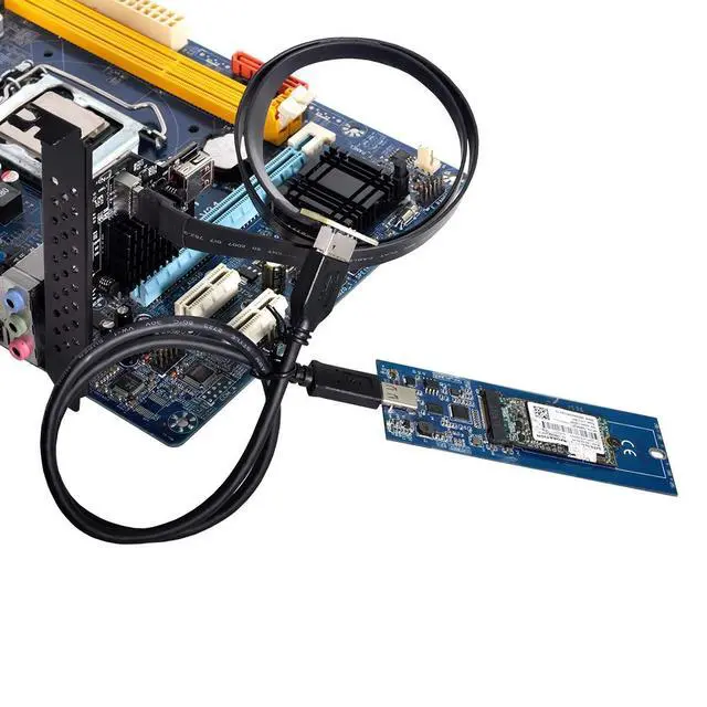 Alt view image 6 of 6 - USB 3.1 Front Panel IDC Header Male to Female Type-E M-F Motherboard Extension Data Cable 50cm