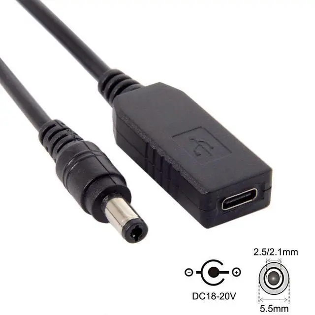 Alt view image 2 of 7 - USB 3.1 Type C USB-C to DC 20V 5.5 2.5mm & 2.1mm Power Plug PD Emulator Trigger Charge Cable for Laptop