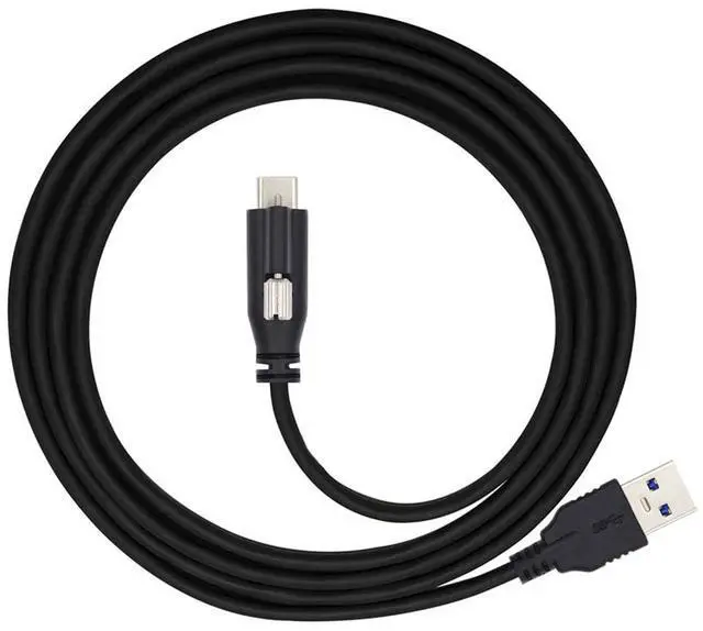 Main image of USB 3.1 Type-C with Panel Mount Screw to Standard USB3.0 Data Cable Locking Connector for Camera 5M