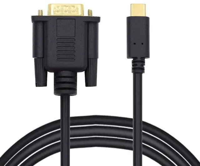 Main image of USB-C USB3.1 Type-C to VGA Source Converter Monitor 1080P Cable 1.8M