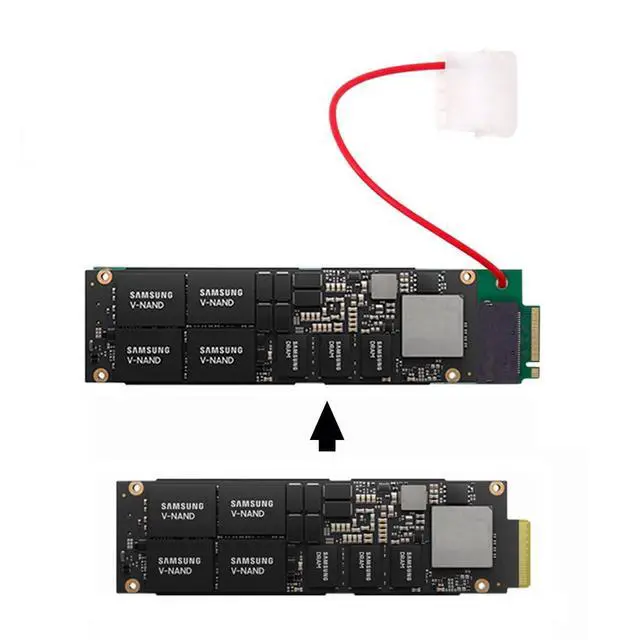 Alt view image 4 of 7 - Ruler 1U GEN-Z EDSFF Short SSD E1.S to NVMe NGFF M-Key 4X Host Carrier Adapter with Power