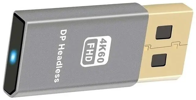 Main image of DP Virtual Display 4K60HZ Dummy Plug Headless Ghost Emulator Displayport Active Adapter Silver