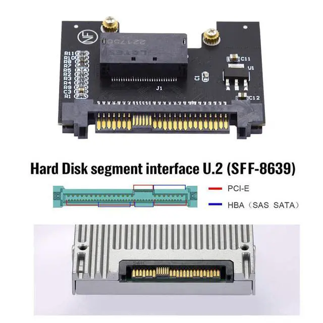Alt view image 3 of 7 - SFF-8639 U.2 Host Adapter to NVMe Ruler 1U GEN-Z EDSFF Short SSD P4511 E1.S Carrier Adapter