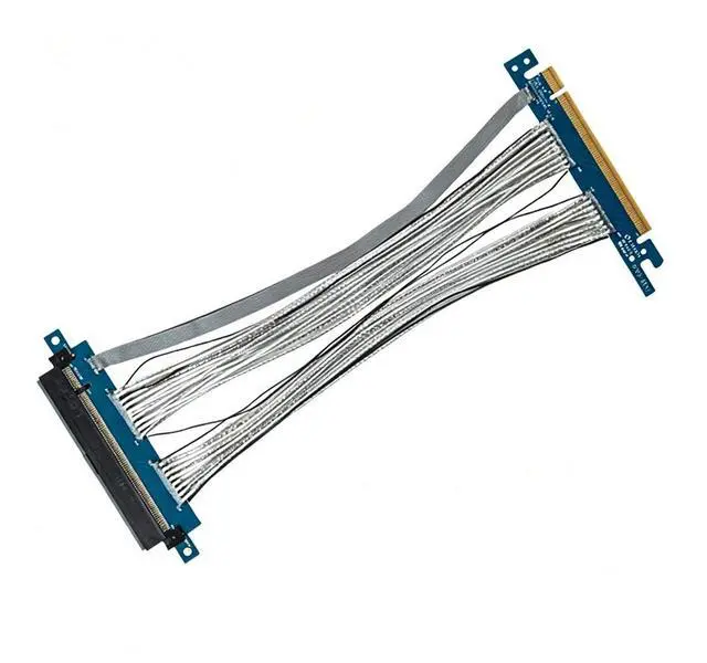 Main image of PCIe 5.0 GPU High-Speed Riser Cable, 270° Connector, for Vertical GPU Mount & Server SAS, 26cm (10.2 in), Full Speed x16, PCIe 5.0/4.0/3.0 Compatible