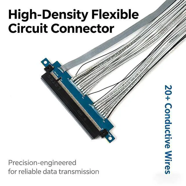Alt view image 6 of 6 - PCIe 5.0 GPU High-Speed Riser Cable, 270° Connector, for Vertical GPU Mount & Server SAS, 26cm (10.2 in), Full Speed x16, PCIe 5.0/4.0/3.0 Compatible
