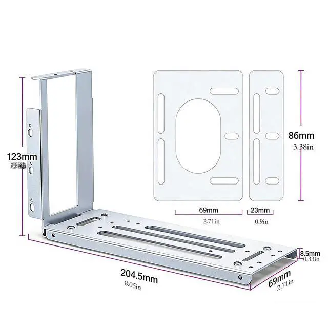 Alt view image 2 of 7 - PCIe x16 Vertical GPU Mount Bracket 90 Degree 2 Slot Graphics Card Case Support PCIe 4.0 for Mid Tower Chassis (White)