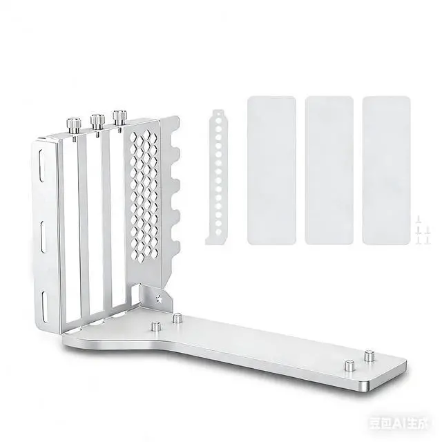 Main image of PCIe x16 Vertical GPU Mount Bracket 3-Slot 90 Degree Graphics Card Case Support PCIe 4.0 for ATX MATX EATX Chassis (White)