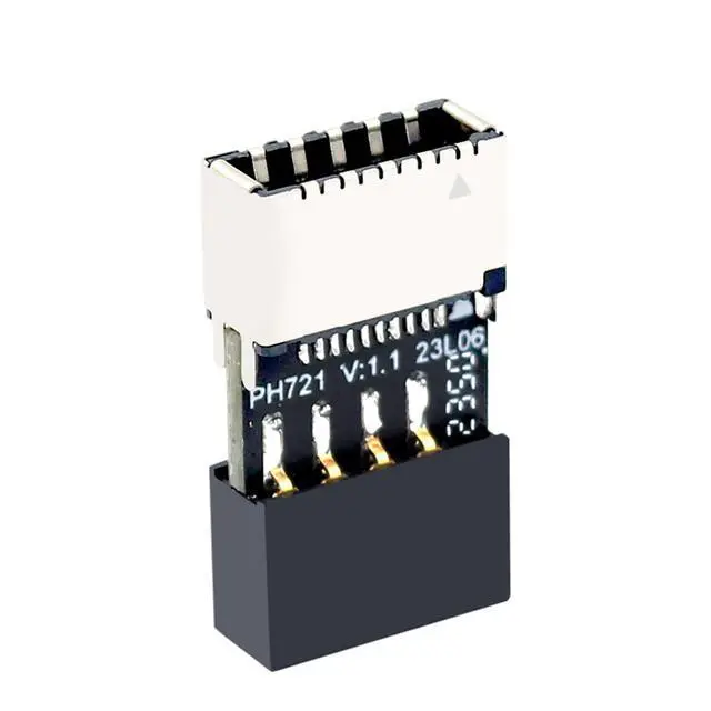 Alt view image 4 of 7 - PH721 Motherboard USB2.0 9PIN to Type-E Adapter Male to Famale Connector USB C Front Panel Socket (6Pcs)
