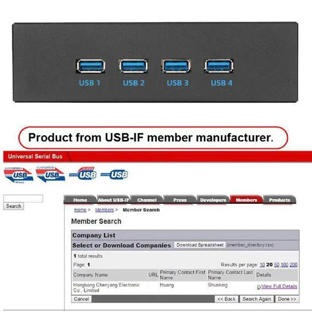Alt view image 7 of 7 - 4-Port 10Gbps Front Panel Internal USB 3.1 Gen 2 Type-C to Type-A to Motherboard Internal Type-E Hub Adapter for 5.25" Bay