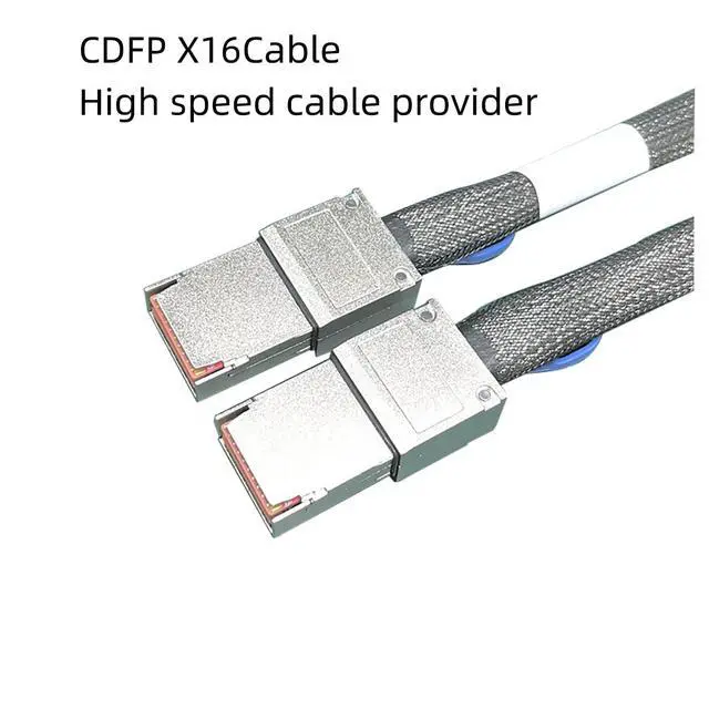 Alt view image 4 of 5 - CDFP to CDFP 16x PCIe 5.0 Cable 32GT/s, 29AWG SAS, 120Pin CDFP Male Connector, Extended Sidebands (RC to NRC), Industrial Grade -40°C~+85°C, 0.5A, 30V (1m/39.37in)