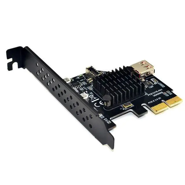 Alt view image 6 of 6 - USB 3.1 Front Panel Socket & USB 2.0 to PCI-E Express Card Adapter for Motherboard