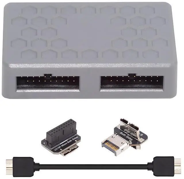 Main image of USB 3.1 Front Type-E or 19/20Pin Header or Micro-USB3.0 Splitter HUB 5Gbps to USB 3.0 19/20Pin Dual Ports Female PCBA Type Adapter