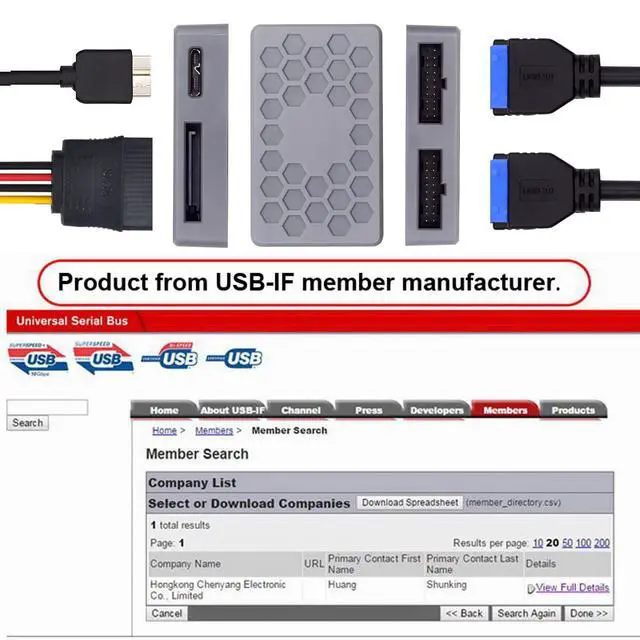 Alt view image 4 of 7 - USB 3.1 Front Type-E or 19/20Pin Header or Micro-USB3.0 Splitter HUB 5Gbps to USB 3.0 19/20Pin Dual Ports Female PCBA Type Adapter