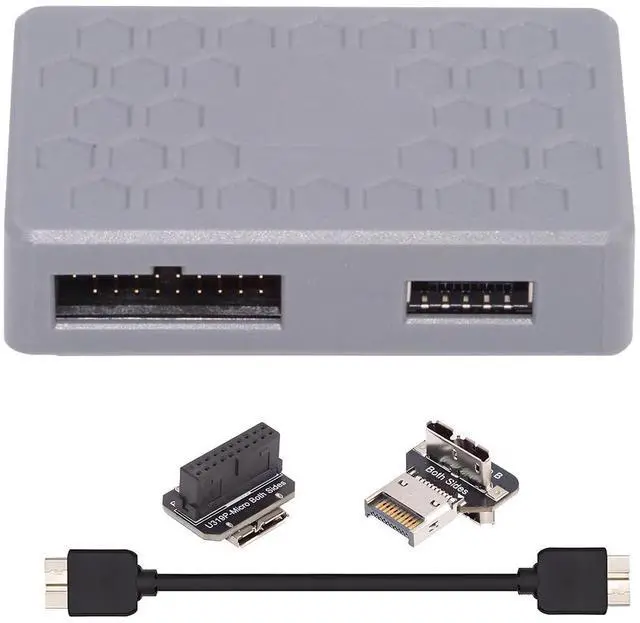 Main image of USB 3.1 Front Type-E or 19/20Pin Header or Micro-USB3.0 Splitter HUB 5Gbps to USB 3.0 19/20Pin and Type-E Socket Dual Ports Female PCBA Type Adapter