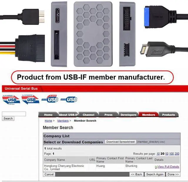 Alt view image 6 of 7 - USB 3.1 Front Type-E or 19/20Pin Header or Micro-USB3.0 Splitter HUB 5Gbps to USB 3.0 19/20Pin and Type-E Socket Dual Ports Female PCBA Type Adapter