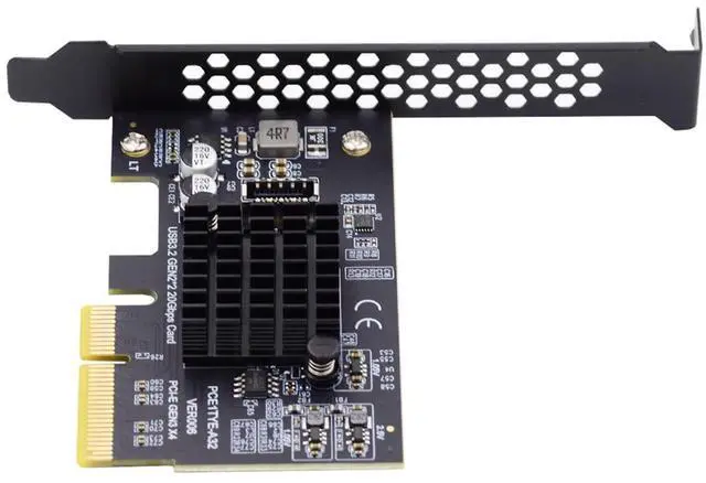 Main image of 20Gbps USB 3.2 Gen2 Type-E IDC Front Header USB-C to PCI-E 4X Express Card Adapter for Desktop Motherboard