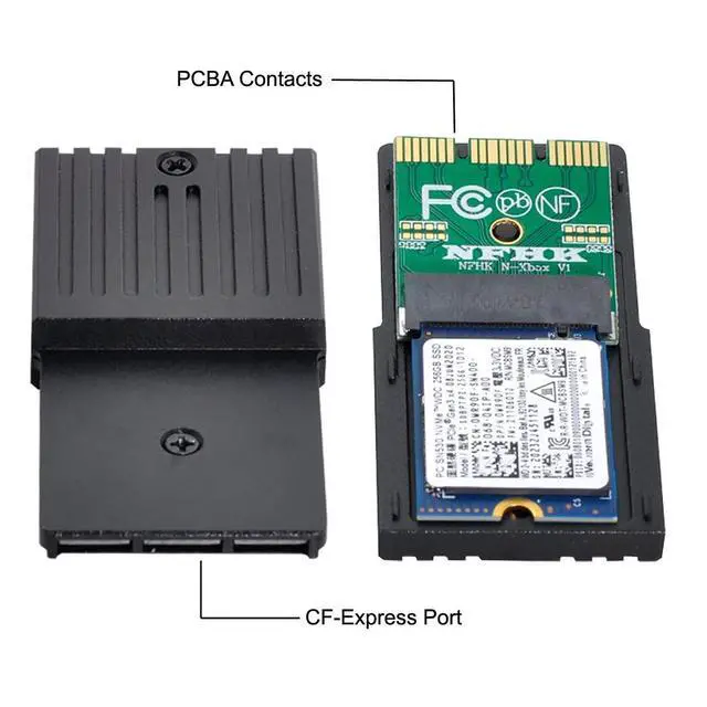 Alt view image 3 of 7 - M.2 NVMe 2230 M-Key SSD to CF-Express Type-B Adapter for Xbox Series X&S CH SN530 SSD PCIe4.0 Expansion Memory Card (Black CFExpress to NVME only Work for CH SN530 SSD)