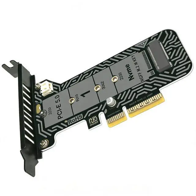 Main image of PH4215 M2 Mkey SSD to PCIe 5.0 x4 Adapter Card M Key Expansion Compatible with M.2 NVMe 2230 2242 2260 2280 SSD (with Half Baffle)