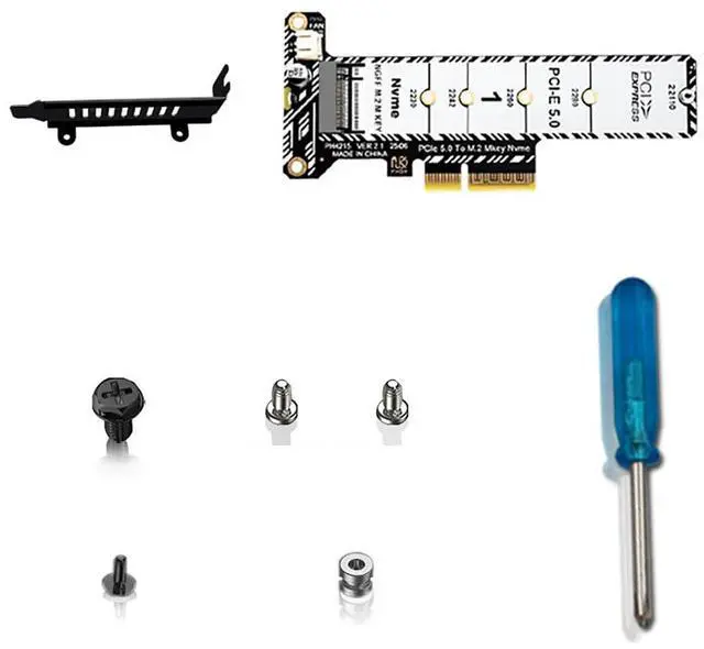 Main image of PH4215L M2 Mkey SSD to PCIe 5.0 x4 Adapter Card M Key Expansion Compatible with M.2 NVMe 2230 2242 2260 2280 22110 SSD (Half-Height Baffle)