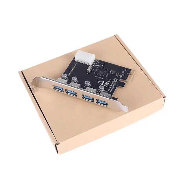 Alt view image 3 of 5 - PCIe 3.0 X1 to USB 3.0 Expansion Card 4-Port USB High-Speed Internal Adapter for Desktop PCs, PCI Express to USB 3.0 Hub