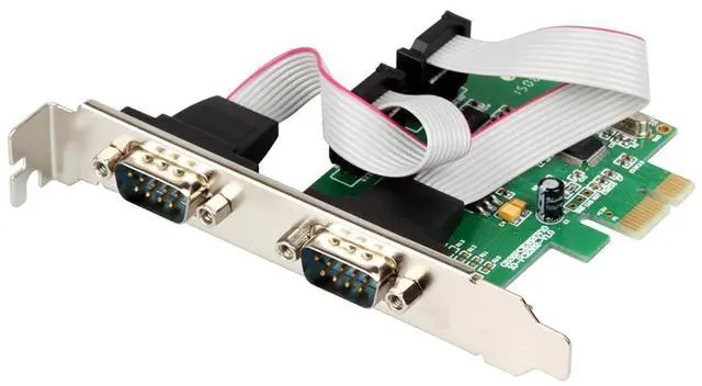 Main image of PCIe X1 to Dual RS232 Serial Port Card, IO-PCE382-2S High-Speed 2-Port DB9 RS232 Expansion Adapter, Compatible with Industrial PC, and Data Acquisition Systems (Card with Short Metal Plate)