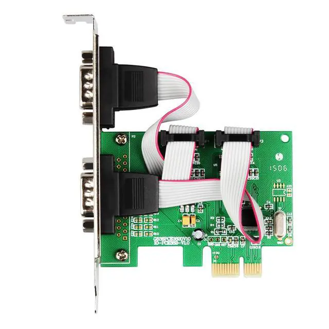 Alt view image 5 of 5 - PCIe X1 to Dual RS232 Serial Port Card, IO-PCE382-2S High-Speed 2-Port DB9 RS232 Expansion Adapter, Compatible with Industrial PC, and Data Acquisition Systems (Card with Short Metal Plate)