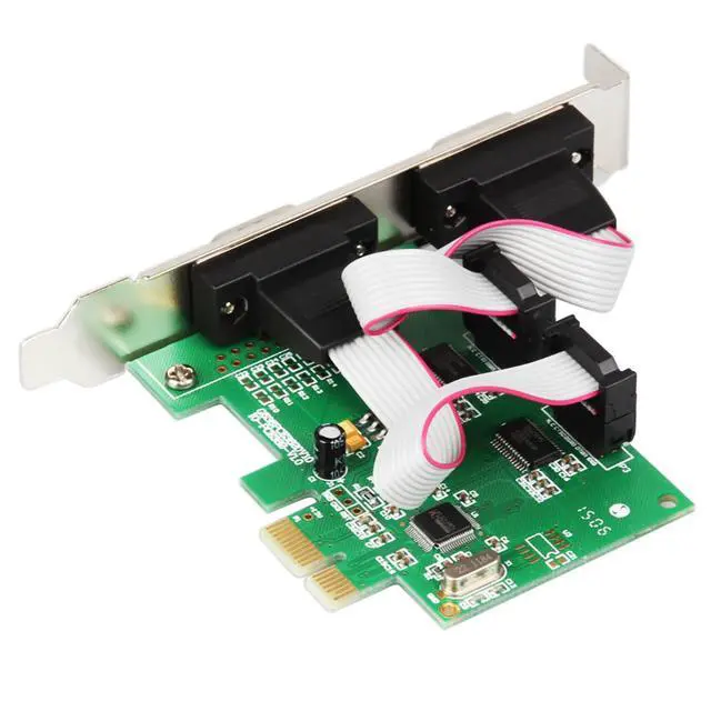 Alt view image 3 of 5 - PCIe X1 to Dual RS232 Serial Port Card, IO-PCE382-2S High-Speed 2-Port DB9 RS232 Expansion Adapter, Compatible with Industrial PC, and Data Acquisition Systems (Card with Short Metal Plate)
