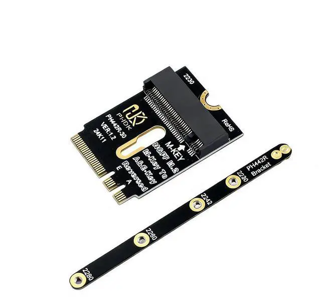 Main image of PH442RH M2 A and E Key to M Key SSD Adapter Card PCIe 4.0 Raised Extension Converter Compatible with Wi Fi Slot NVMe 2230 2242 2260 2280 SSD