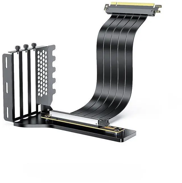 Main image of PCIe x16 Vertical GPU Expansion Cable with Bracket 3-Slot 90 Degree Graphics Card Case Support ATX MATX EATX Chassis (PCIe 3.0, 35 cm / 13.78 inch)
