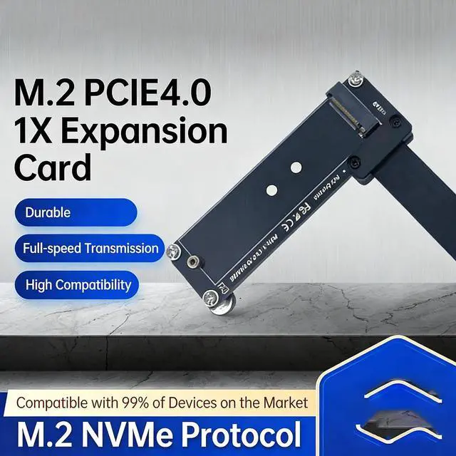 Alt view image 2 of 7 - PCIe 4.0 X1 to M.2 M Key Adapter Card 2242 2260 2280 SSD Expansion Converter Compatible with NVMe Protocol SSD Support PCIe X1 X4 X8 X16 Slots (5CM/1.97in)
