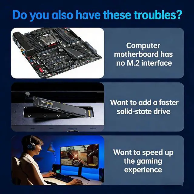 Alt view image 7 of 7 - PCIe 3.0 X1 to M.2 M Key Adapter Card SSD Expansion Converter Compatible with NVMe Protocol SSD Support PCIe X1 X4 X8 X16 Slots (10CM/3.94in)
