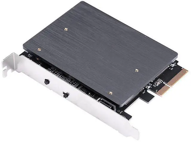Main image of M.2 NVMe & SATA SSD to PCIe 3.0 x4 Expansion Card RGB Adapter with Aluminum Heatsink, Supports 2230/2242/2260/2280 SSDs, High-Speed Gaming Storage Upgrade
