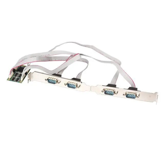 Alt view image 6 of 7 - Mini PCIe to 4-Port RS232 Serial Card, Industrial-Grade DB9 COM Expansion Adapter Mini PCI Express to RS-232 Converter, -40°C~+85°C Working Temperature