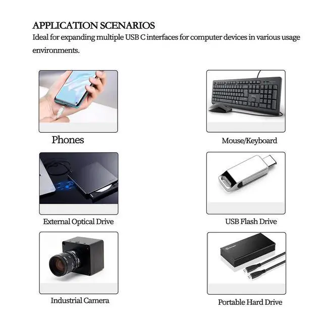 Alt view image 5 of 6 - M.2 (B+M Key) to Dual USB-C 10Gbps Expansion Card IO-M2F3142-2C, USB 3.2 Gen2 Adapter with 4-Pin Power, Compatible with Industrial Cameras, Live Streaming Devices, and High-Speed SSDs