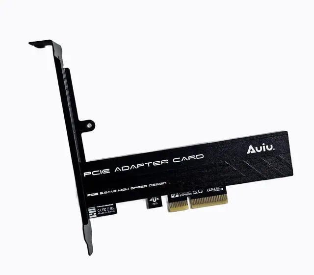 Main image of PCIe 5.0 X4 M.2 NVMe SSD Expansion Card for 1U Host, 128Gbps High Speed Adapter with Aluminum Alloy Heatsink, Gold-Plated PCB, Compatible with PCIe 4.0/3.0 Motherboards AU-DSBX4