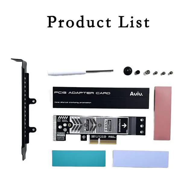 Alt view image 4 of 4 - PCIe 5.0 X4 M.2 NVMe SSD Expansion Card for 1U Host, 128Gbps High Speed Adapter with Aluminum Alloy Heatsink, Gold-Plated PCB, Compatible with PCIe 4.0/3.0 Motherboards AU-DSBX4