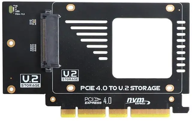 Main image of PCIe to U.2 U.3 NVMe SSD Adapter Card 128Gbps / 64Gbps Expansion Board with Gold-Plated Connector, Stable Signal, High-Efficiency Heat Dissipation (U2PRO)