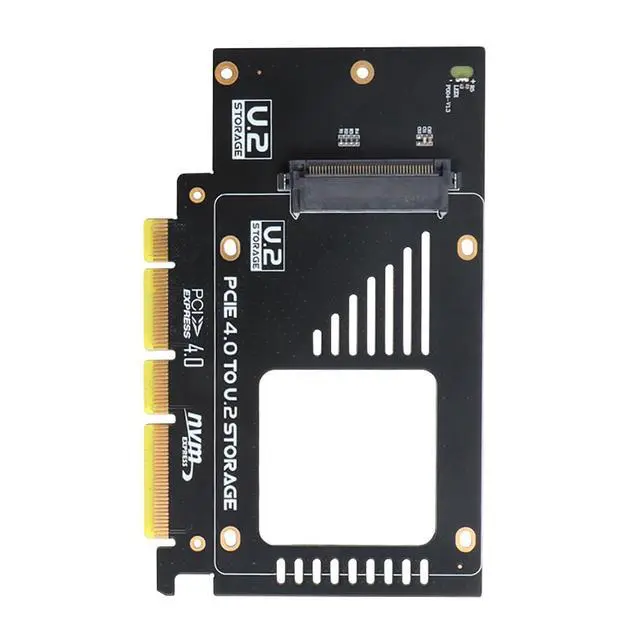 Alt view image 2 of 3 - PCIe to U.2 U.3 NVMe SSD Adapter Card 128Gbps / 64Gbps Expansion Board with Gold-Plated Connector, Stable Signal, High-Efficiency Heat Dissipation (U2PRO)