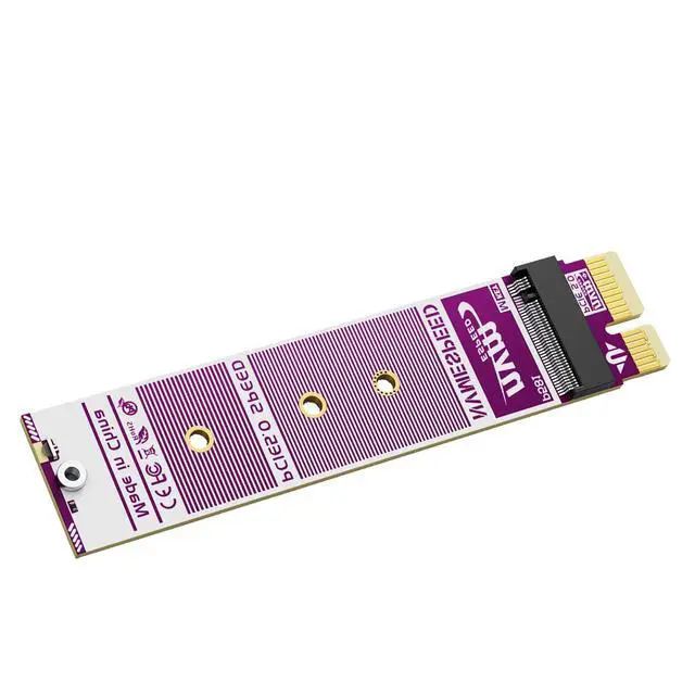 Alt view image 4 of 4 - PCIe 5.0 X1 to M.2 NVMe Adapter Card Support 2230 2242 2280 SSD Compatible with M Key B+M Key SSDs