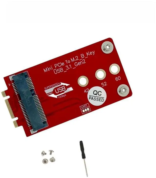Main image of M.2 Key B+M to Mini PCIe Adapter Board 4G/5G Cellular Modem Converter with USB 2.0 USB3.1 Support, Compatible with RG200U-CN, SRM815, SRM810