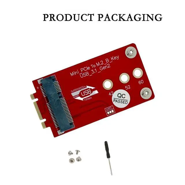 Alt view image 6 of 7 - M.2 Key B+M to Mini PCIe Adapter Board 4G/5G Cellular Modem Converter with USB 2.0 USB3.1 Support, Compatible with RG200U-CN, SRM815, SRM810
