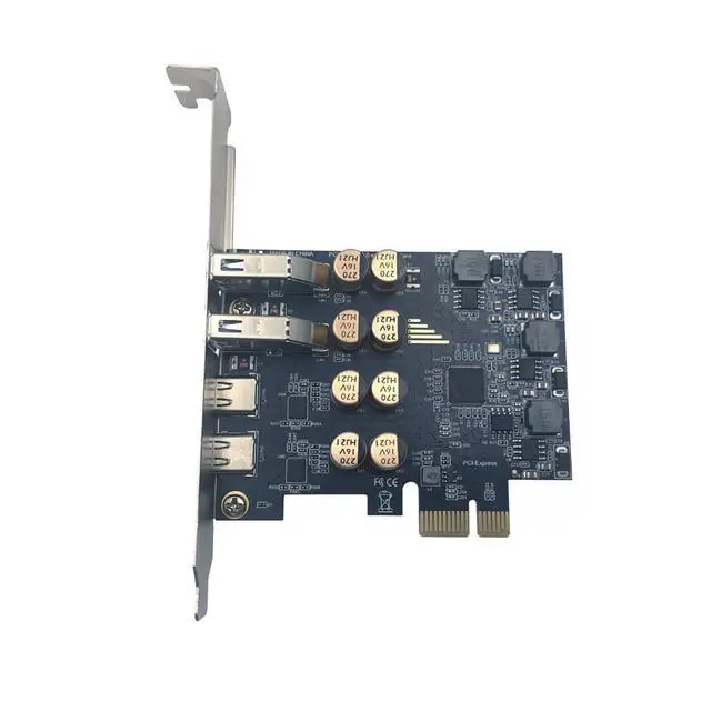 Alt view image 5 of 6 - PCIe to USB 3.0 + USB-C Expansion Card 5Gbps 1 to 4 Desktop Adapter with D720201 Controller, 4-Port Splitter (No Power Port Version)