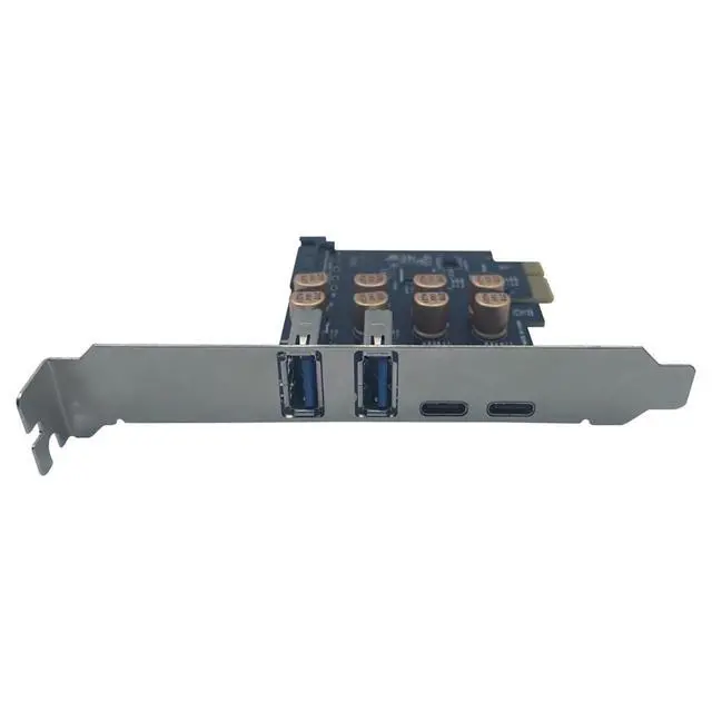 Alt view image 4 of 7 - PCIe to USB 3.0 + USB-C Expansion Card 5Gbps 1 to 4 Desktop Adapter with D720201 Controller, 4-Port Splitter (SATA Power Port)
